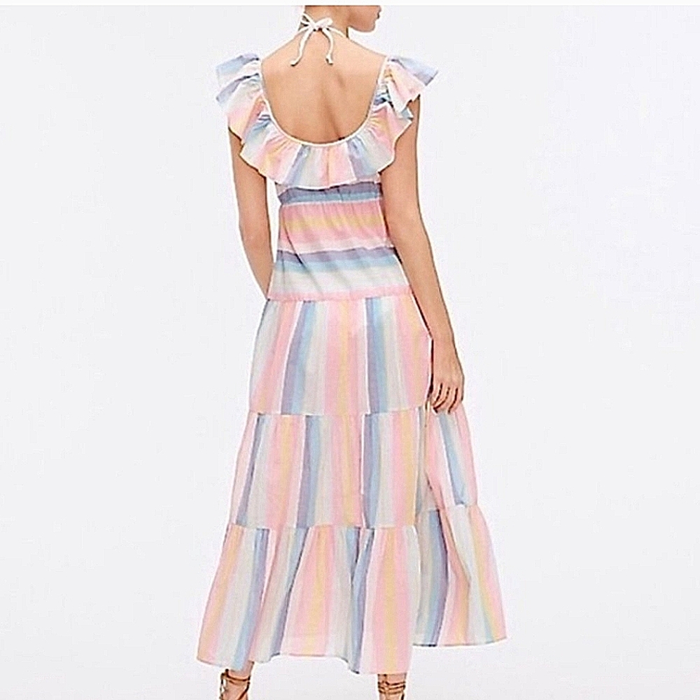 J.crew Stripe Midi Dress - Picture 2 of 8